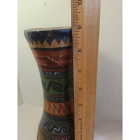 Mexican Vintage 1939 Rustic Pottery Ceramic Vase - Picture 2 of 9